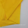 Tissus en satin de polyester tissé teint en jaune avec dos en crêpe uni